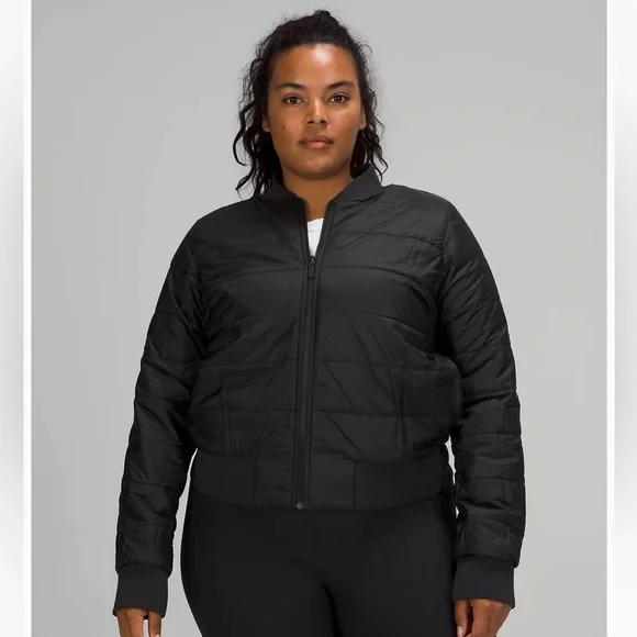 Lululemon Non-Stop Bomber Jacket Reversible Coat Black Release 2022 Size 6 - Picture 1 of 10